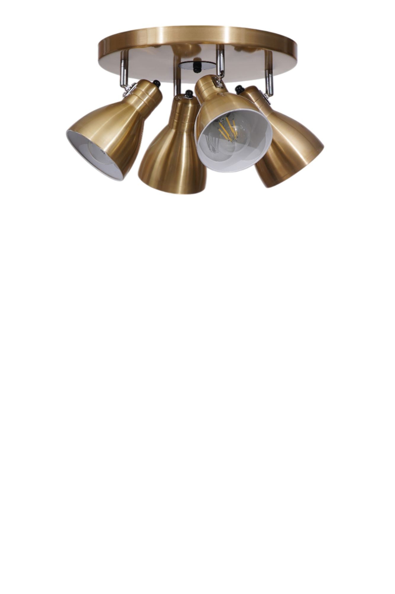 Candeeiro de Teto – 20 cm – Dourado – Metal