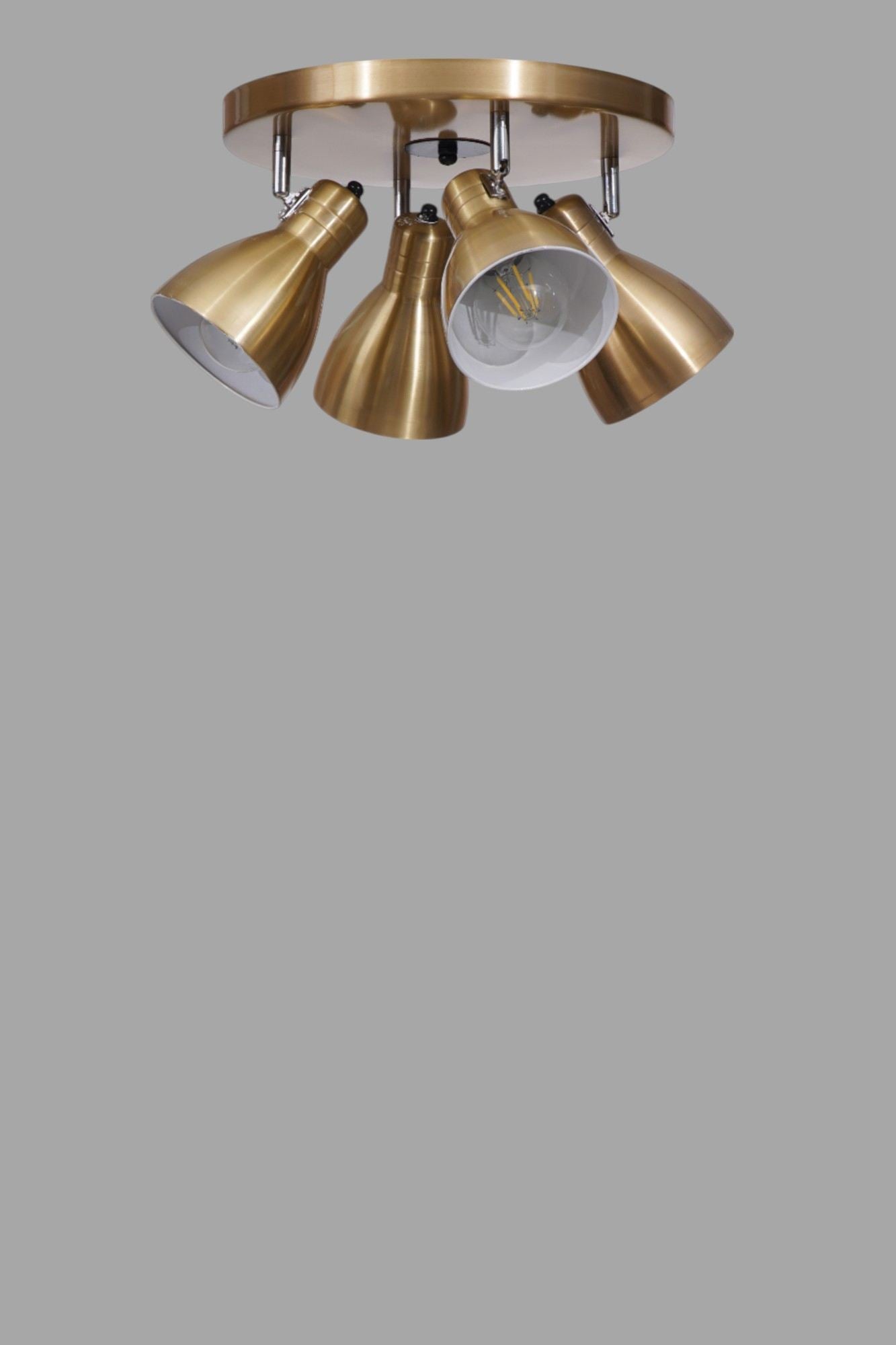 Candeeiro de Teto – 20 cm – Dourado – Metal