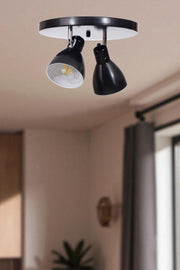 Candeeiro de Teto – 20 cm – Preto – Metal