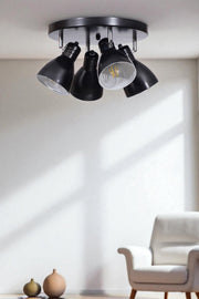 Candeeiro de Teto – 20 cm – Preto – Metal