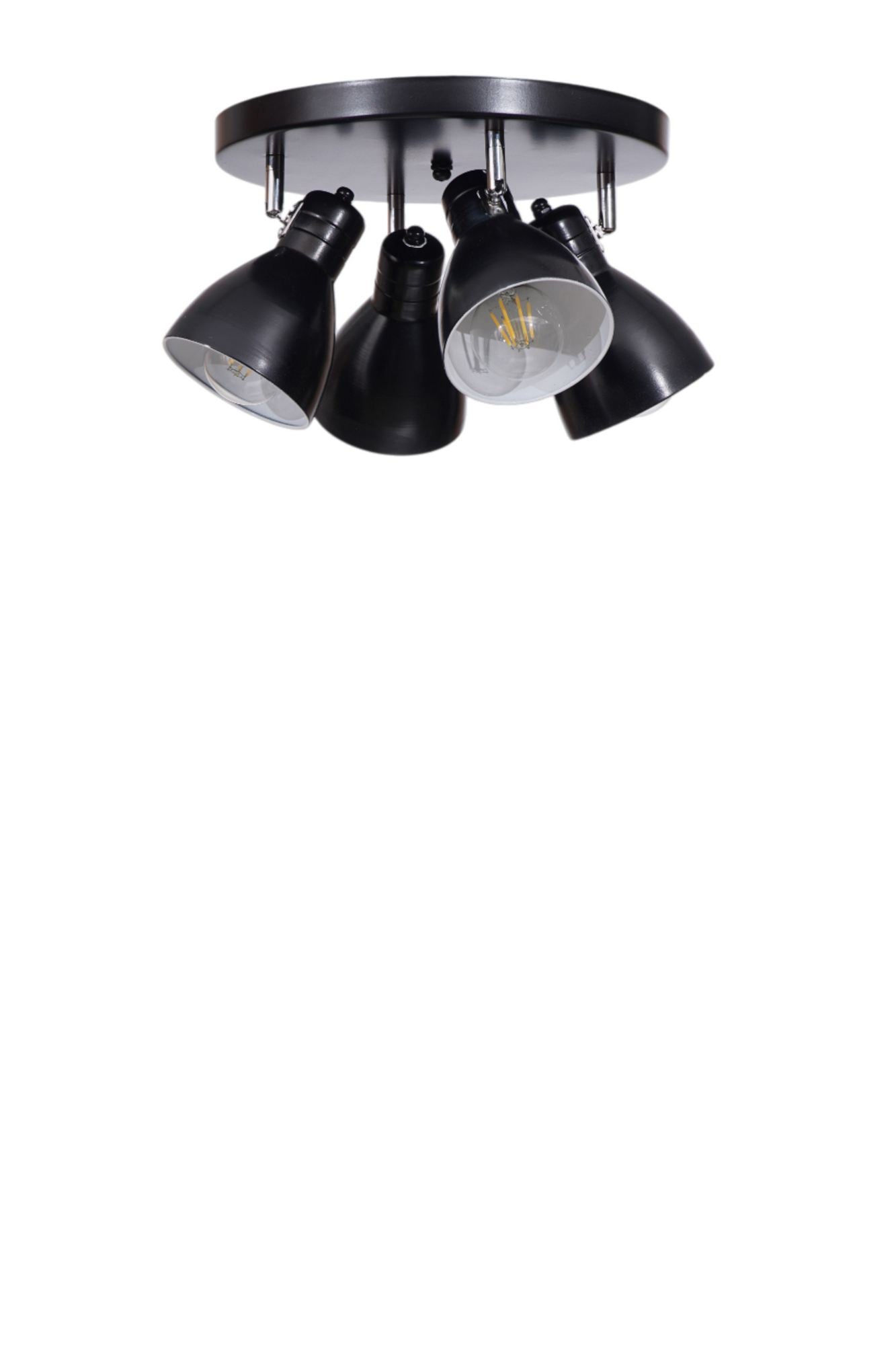 Candeeiro de Teto – 20 cm – Preto – Metal