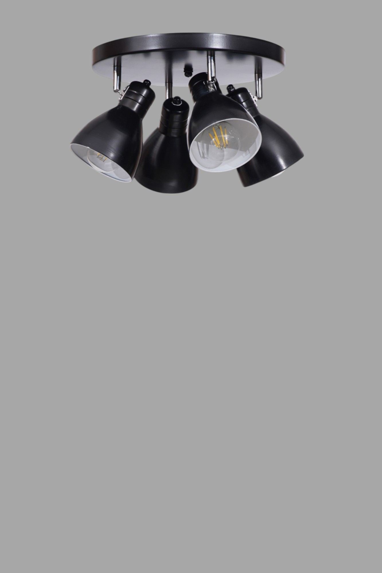 Candeeiro de Teto – 20 cm – Preto – Metal