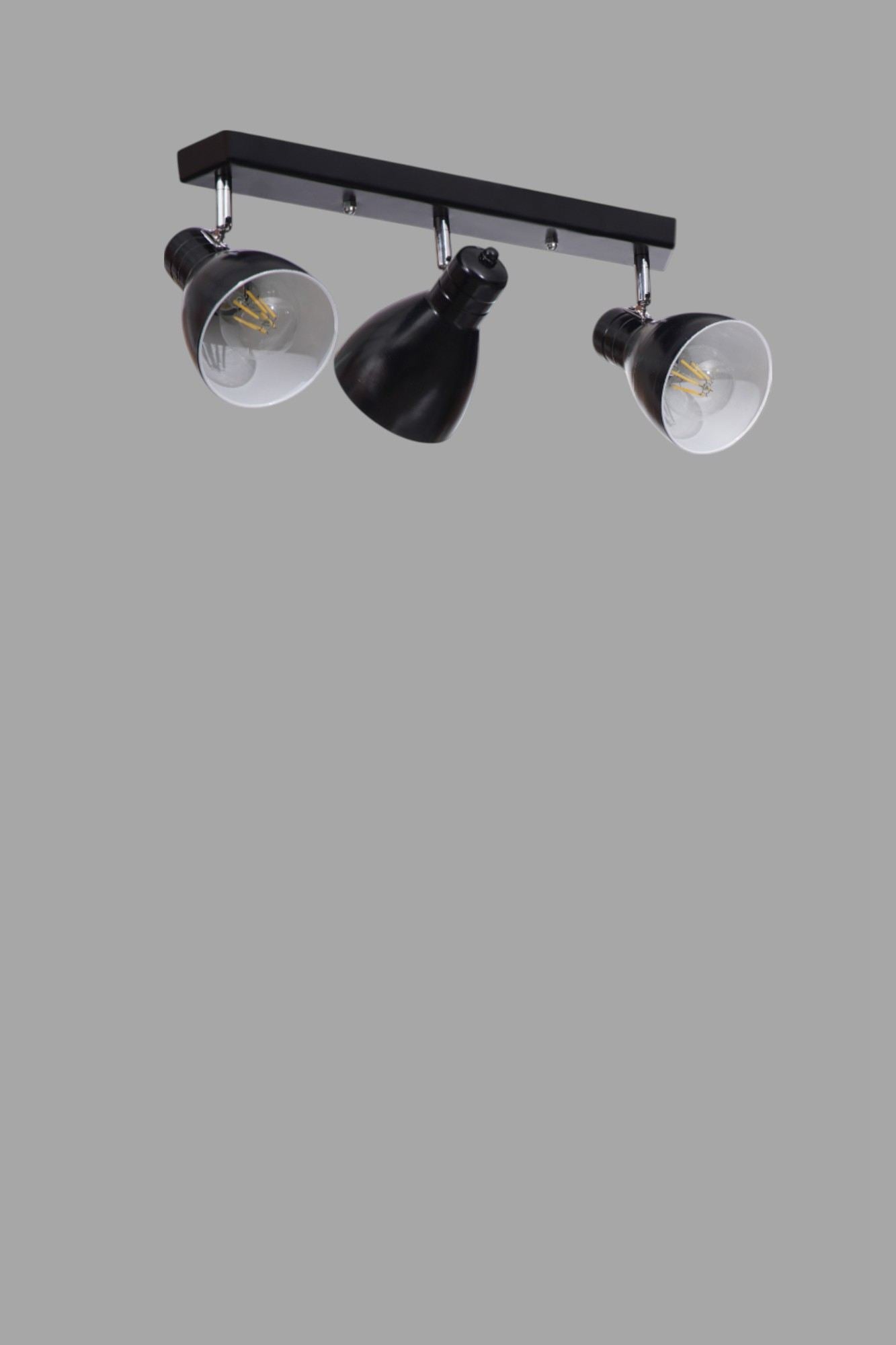 Candeeiro de Teto – 20 cm – Preto – Metal