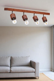 Candeeiro de Teto – 18 cm – Carvalho – Madeira