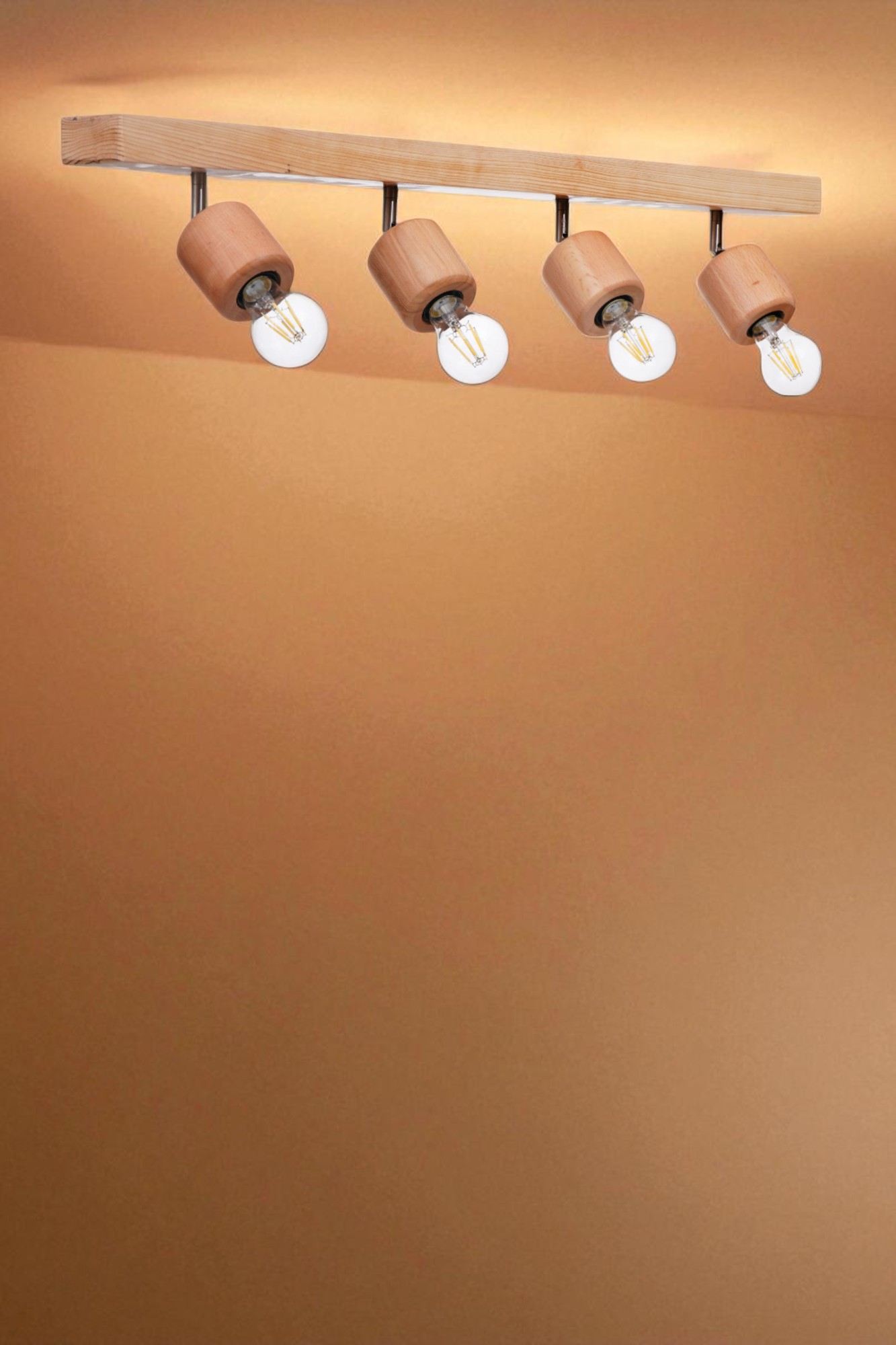 Candeeiro de Teto – Ø6 h:8 cm – Carvalho – Madeira