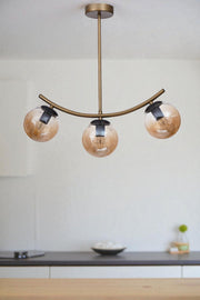 Candeeiro de Teto – Ø15 h:32 cm – Mel e Ouro – Metal