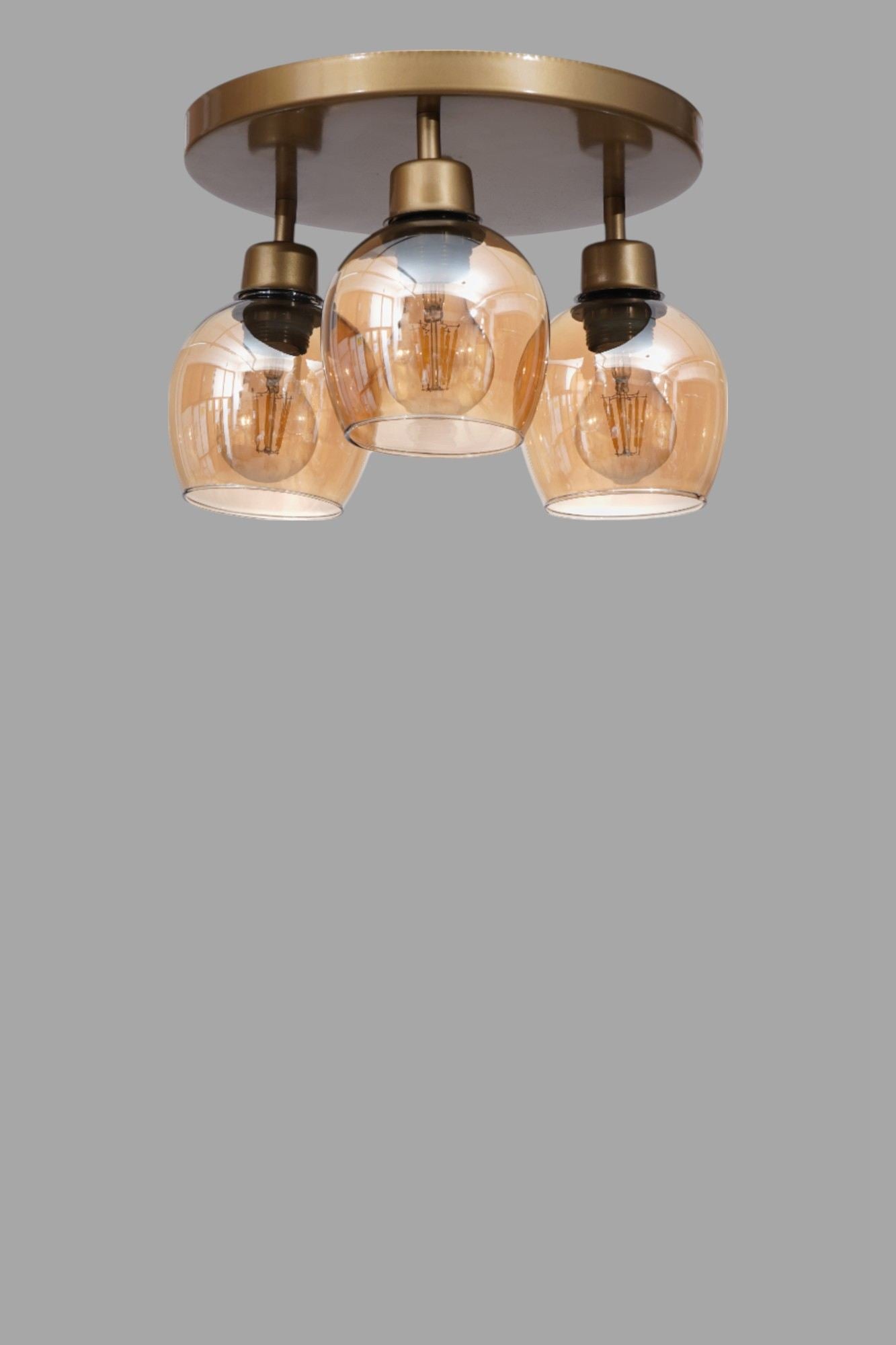 Candeeiro de Teto – 21 cm – Mel e Ouro – Metal