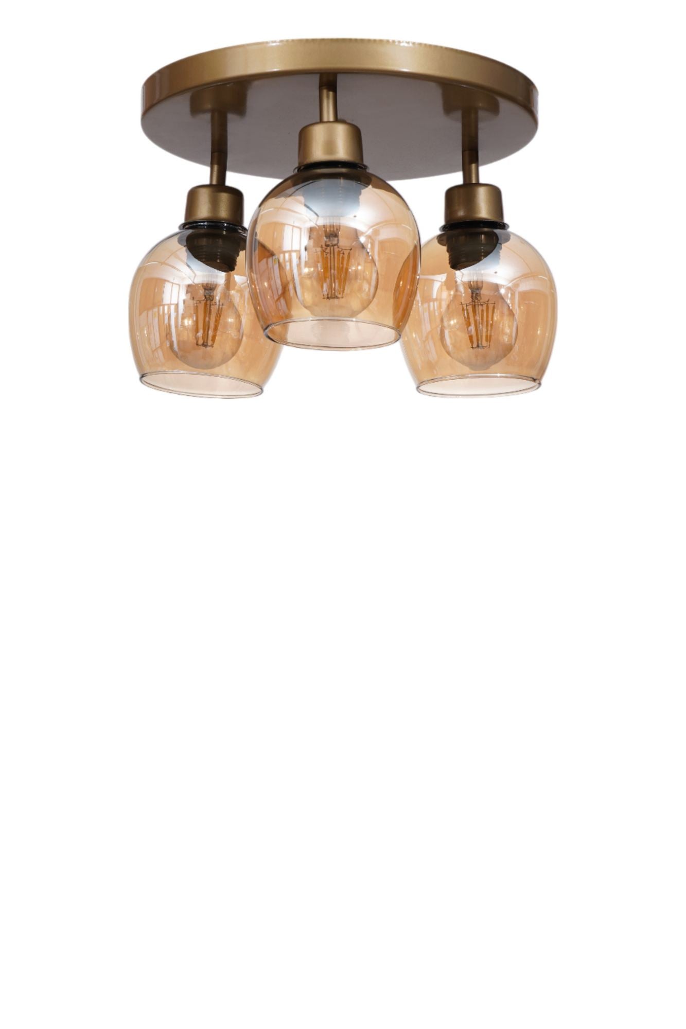 Candeeiro de Teto – 21 cm – Mel e Ouro – Metal