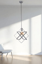 Candeeiro de Teto – 70 cm – Cinza – Metal