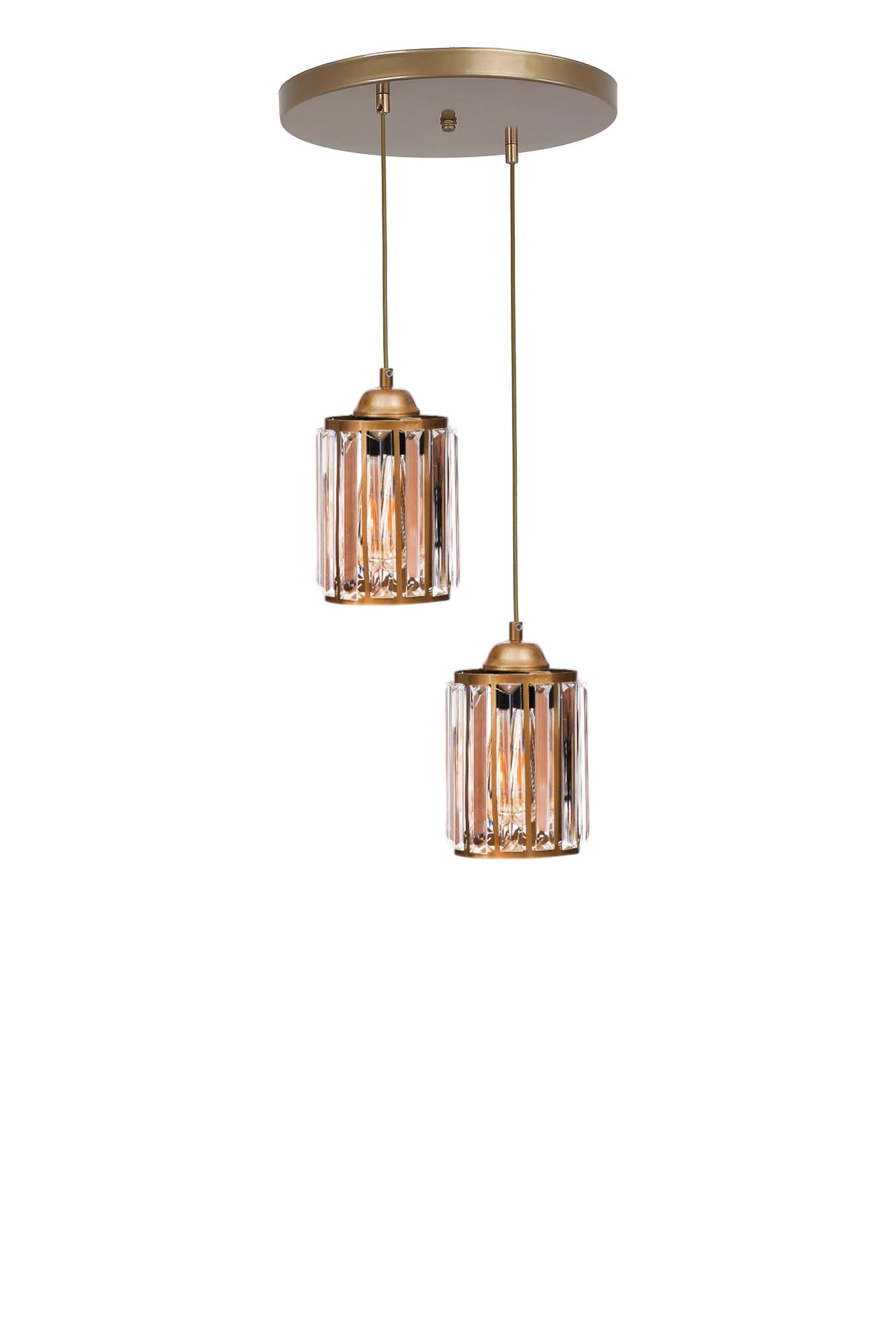 Candeeiro de Teto – 80 cm – Dourado – Metal