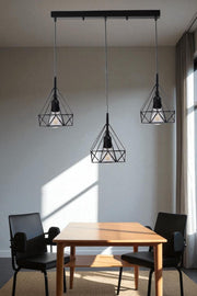 Candeeiro de Teto – Ø20 cm – Preto – Metal e Vidro