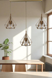 Candeeiro de Teto – Ø20 x 25 cm – Dourado – Metal