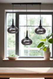 Candeeiro de Teto de Metal – Ø20 x 26 cm – Cinza e Preto