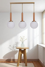 Candeeiro de Teto – Ø15 cm – Branco, Carvalho, Dourado – Metal e Vidro