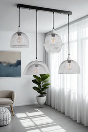 Candeeiro de Teto de Metal – Altura Ajustável – Branco e Preto – Metal