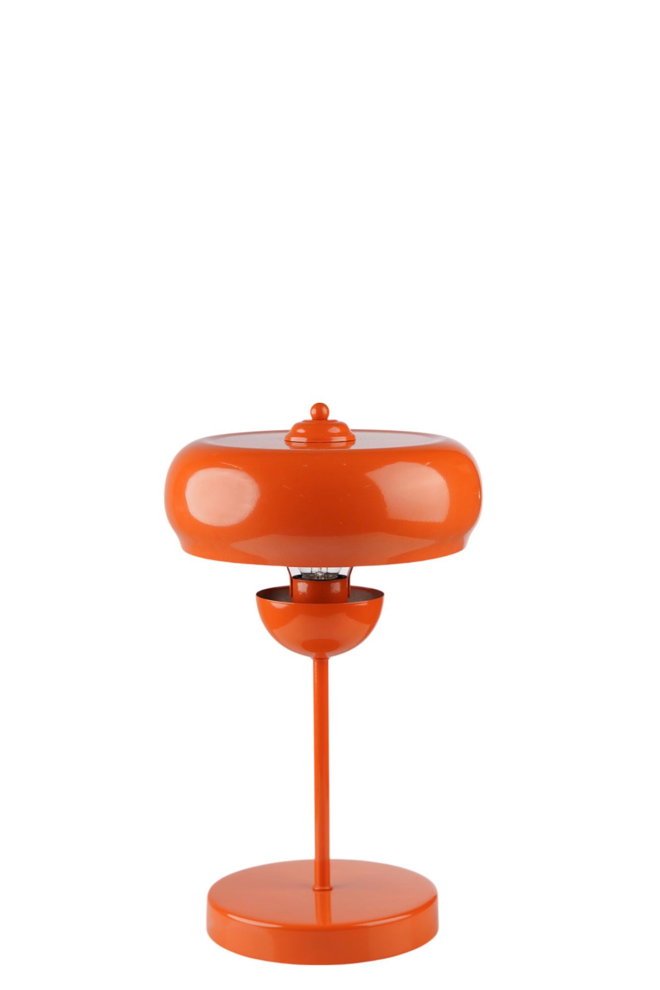 Candeeiro de Mesa – Ø25 cm – Laranja – Metal