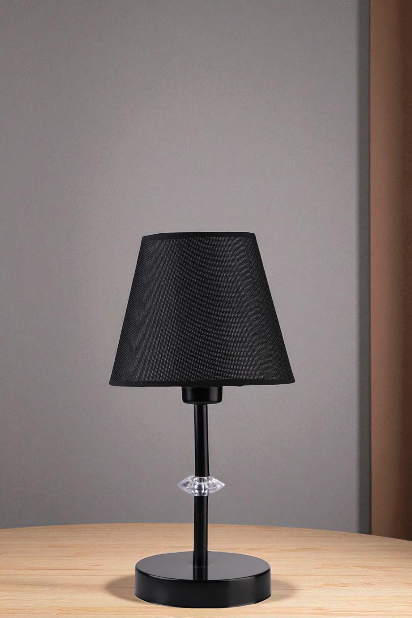 Candeeiro de Mesa – 40 cm altura – Preto – Metal
