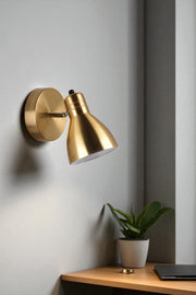 Candeeiro de Parede – Ø11 cm – Dourado – Metal