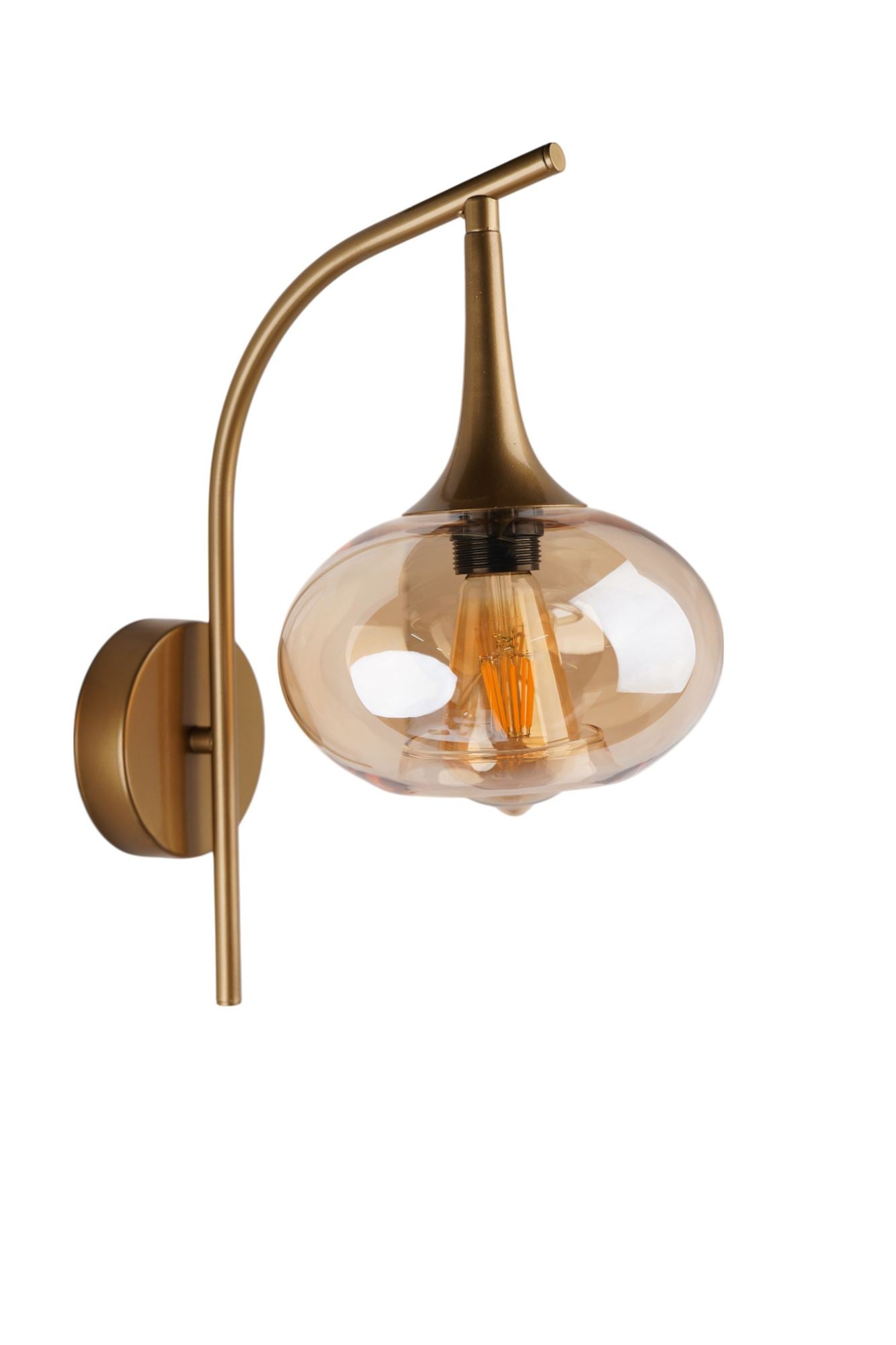 Candeeiro de Parede – 38 cm – Mel e Ouro – Metal