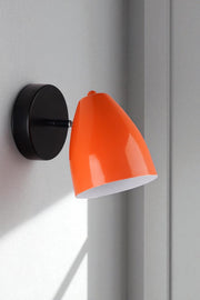 Candeeiro de Parede – Ø12,5 cm – Laranja e Preto – Metal