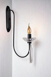 Candeeiro de Parede – 53 cm de altura – preta – metal