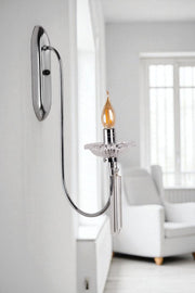 Candeeiro de Parede – 53 cm de altura – Cromado – Metal