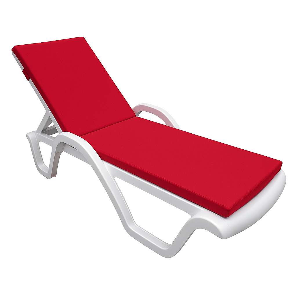 Almofada para espreguiçadeira-Sunny-Vermelho