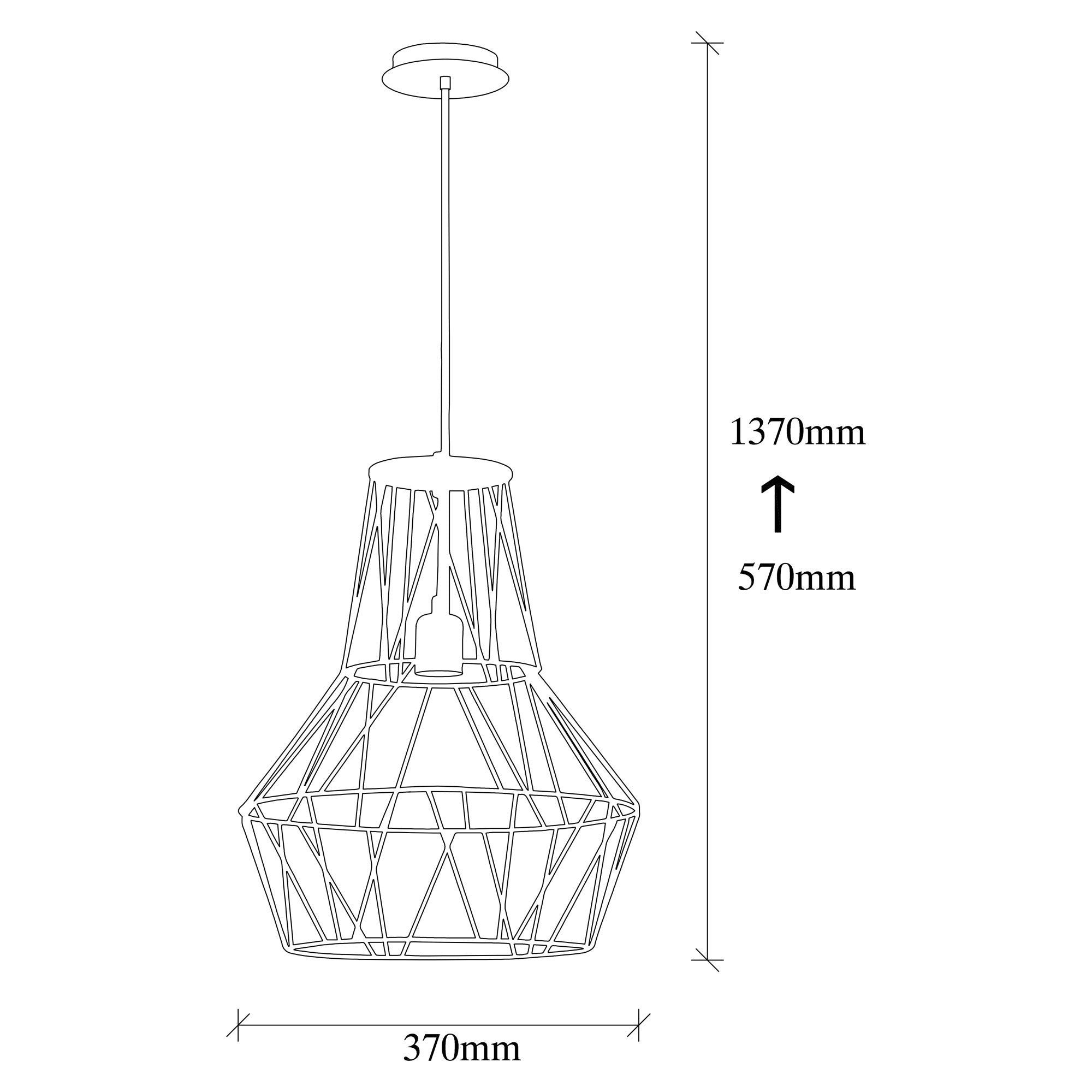 Candeeiro de Teto Amarelo Moderno, Corpo de Metal, 37 cm de Diâmetro, Altura Ajustável, Soquete E27, IP20 | Iluminação Elegante para Decoração de Casa e Escritório