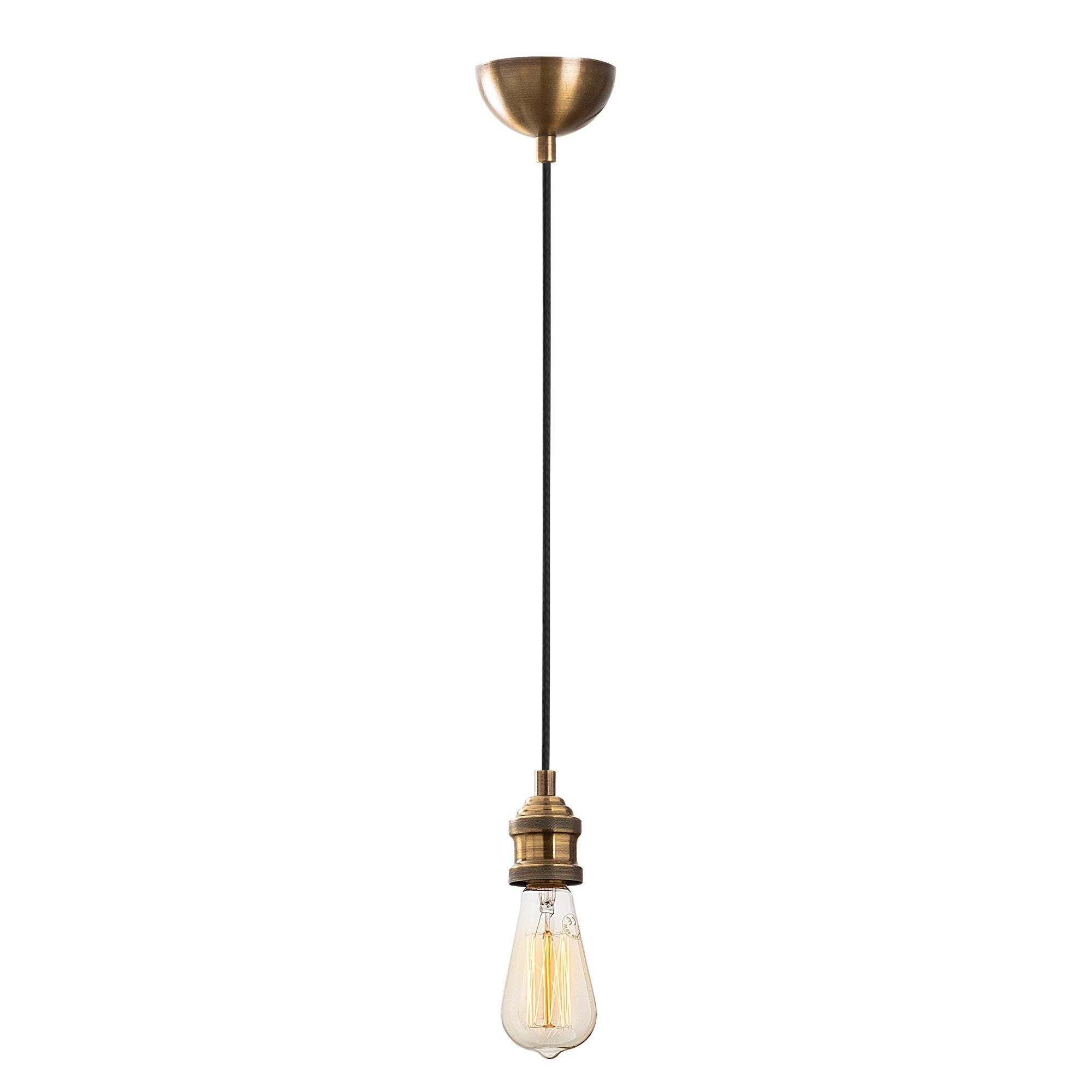Lustre Vintage Moderno, Corpo de Metal, 6 cm de Diâmetro, 102 cm de Altura, Ajustável, E27 Máx. 40 W, IP20 | Iluminação Elegante para Decoração de Casa e Escritório