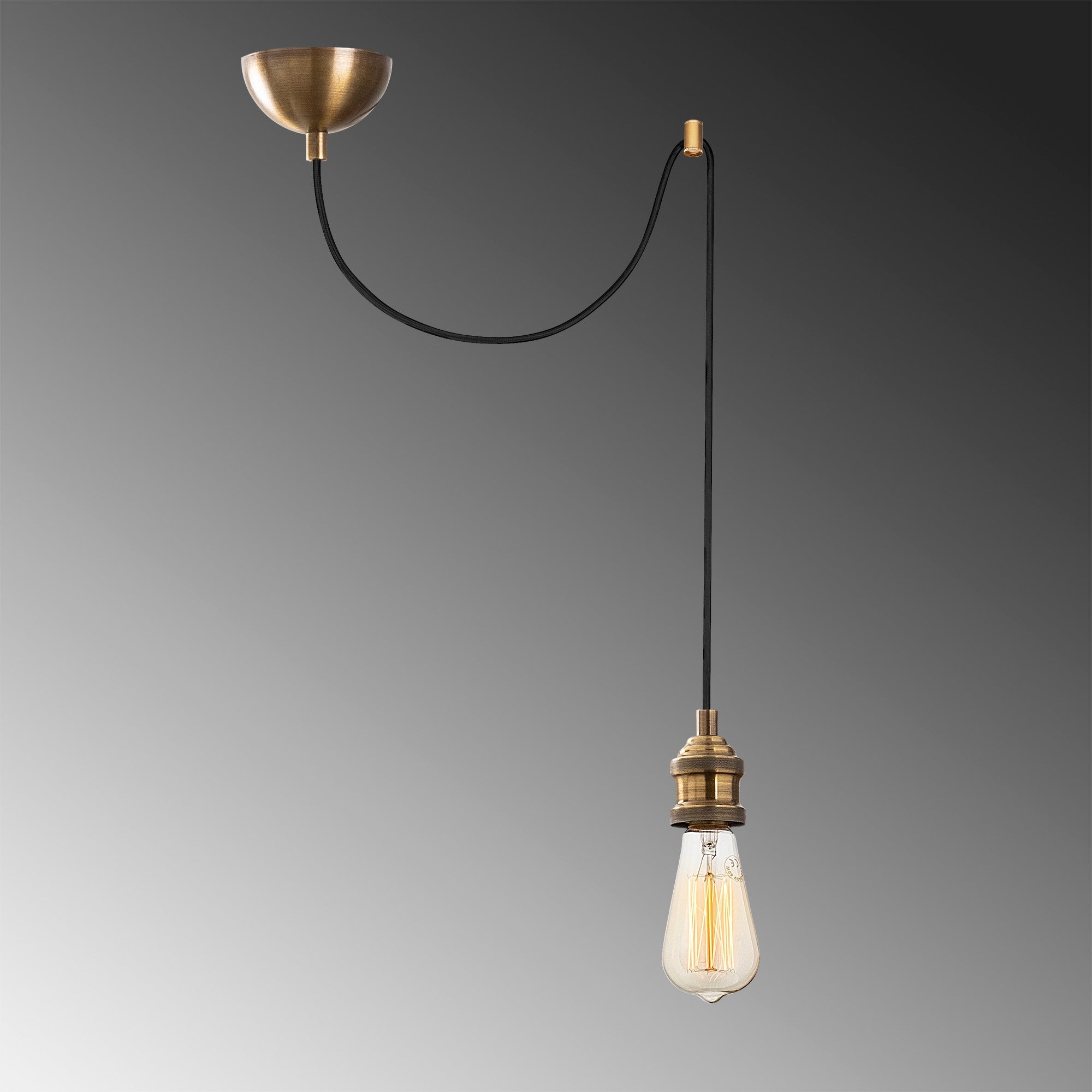 Lustre Vintage Moderno, Corpo em Metal, 51 x 6 cm, Altura: 102 cm, Ajustável, E27 Máx. 40 W, IP20 | Iluminação Elegante para Casa e Escritório