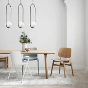 Candeeiro de Teto industrial moderno, corpo de metal preto, 70 x 15 cm, altura 146 cm, 3 x E27 máx. 40 W, design escandinavo elegante para casa e escritório