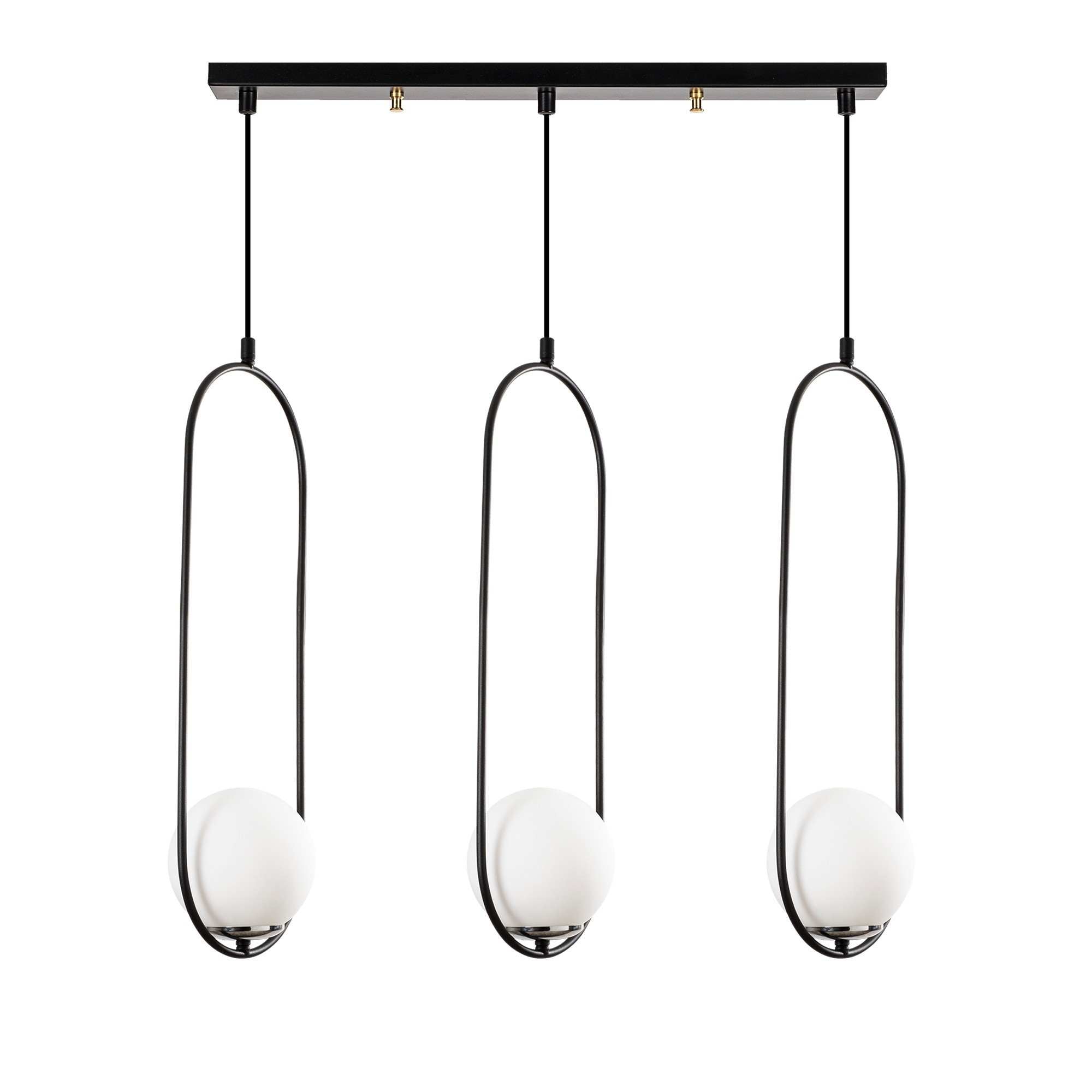 Candeeiro de Teto industrial moderno, corpo de metal preto, 70 x 15 cm, altura 146 cm, 3 x E27 máx. 40 W, design escandinavo elegante para casa e escritório