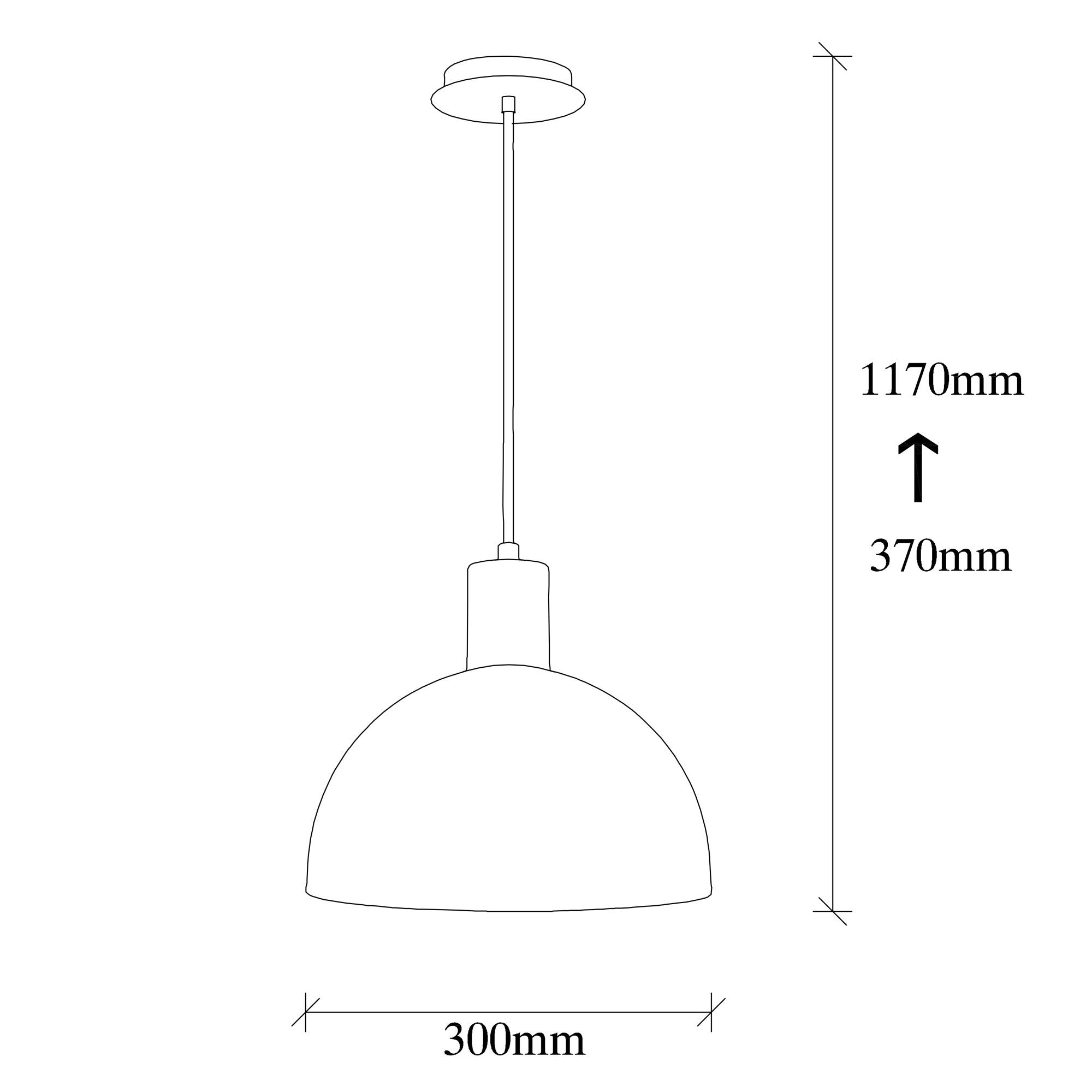 Candeeiro de Teto Amarelo Moderno, Corpo de Metal, 30 cm de Diâmetro, 117 cm de Altura | Soquete E27, Máx. 40 W | Design Elegante em Cor Sólida para Decoração de Casa