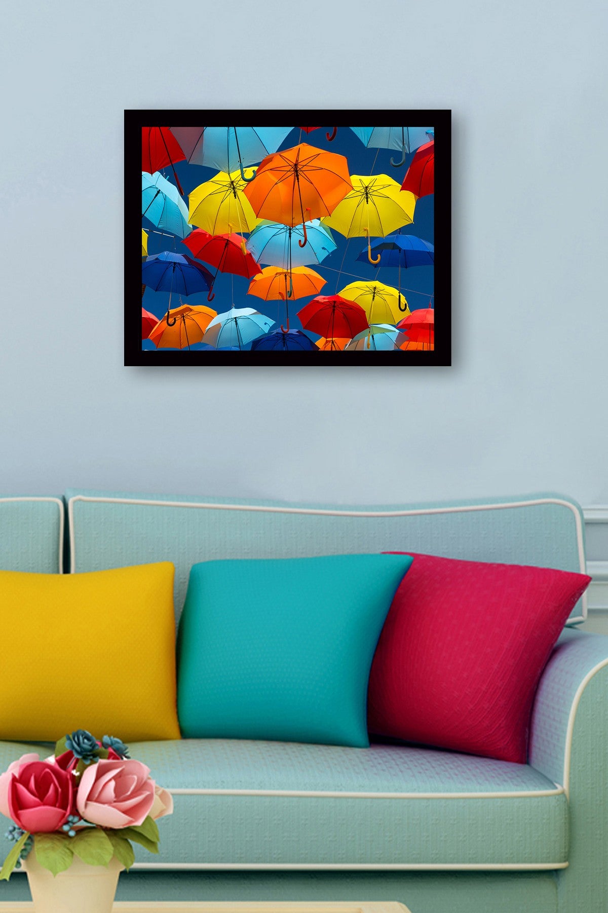 Pintura decorativa elegante emoldurada em MDF, 41 x 56 cm | Obra de arte 100% MDF com moldura de madeira de 3 cm | Perfeita para decoração de casa e interiores modernos