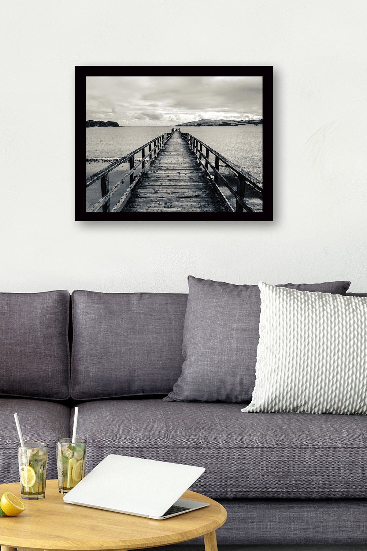 Pintura decorativa elegante emoldurada em MDF, 41 x 56 cm | Obra de arte 100% MDF com moldura de madeira de 3 cm | Perfeita para decoração de casa e interiores modernos