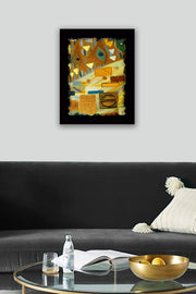 Pintura decorativa elegante emoldurada em MDF, 41 x 56 cm | Obra de arte 100% MDF com moldura de madeira de 3 cm | Perfeita para decoração de casa e interiores modernos