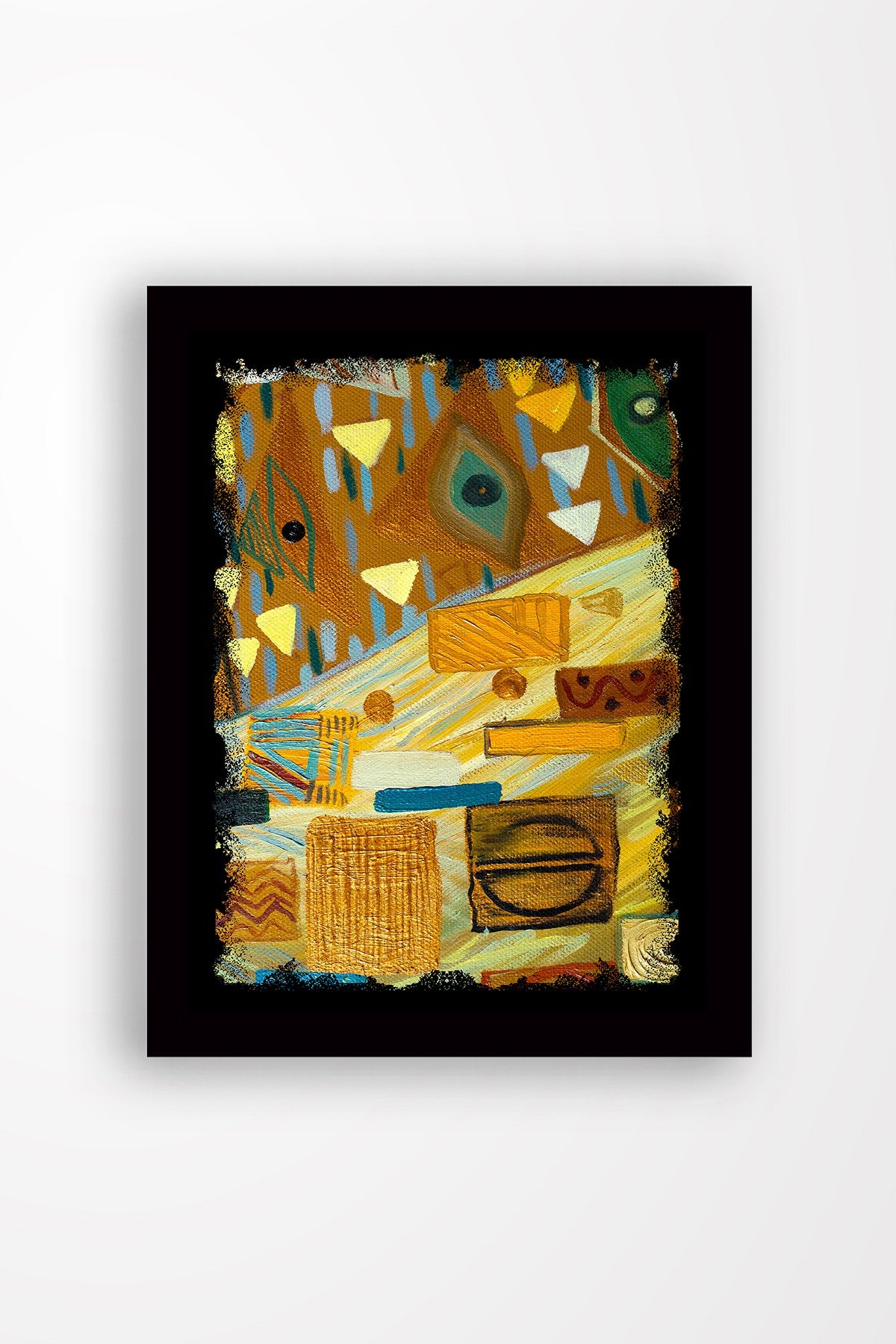 Pintura decorativa elegante emoldurada em MDF, 41 x 56 cm | Obra de arte 100% MDF com moldura de madeira de 3 cm | Perfeita para decoração de casa e interiores modernos