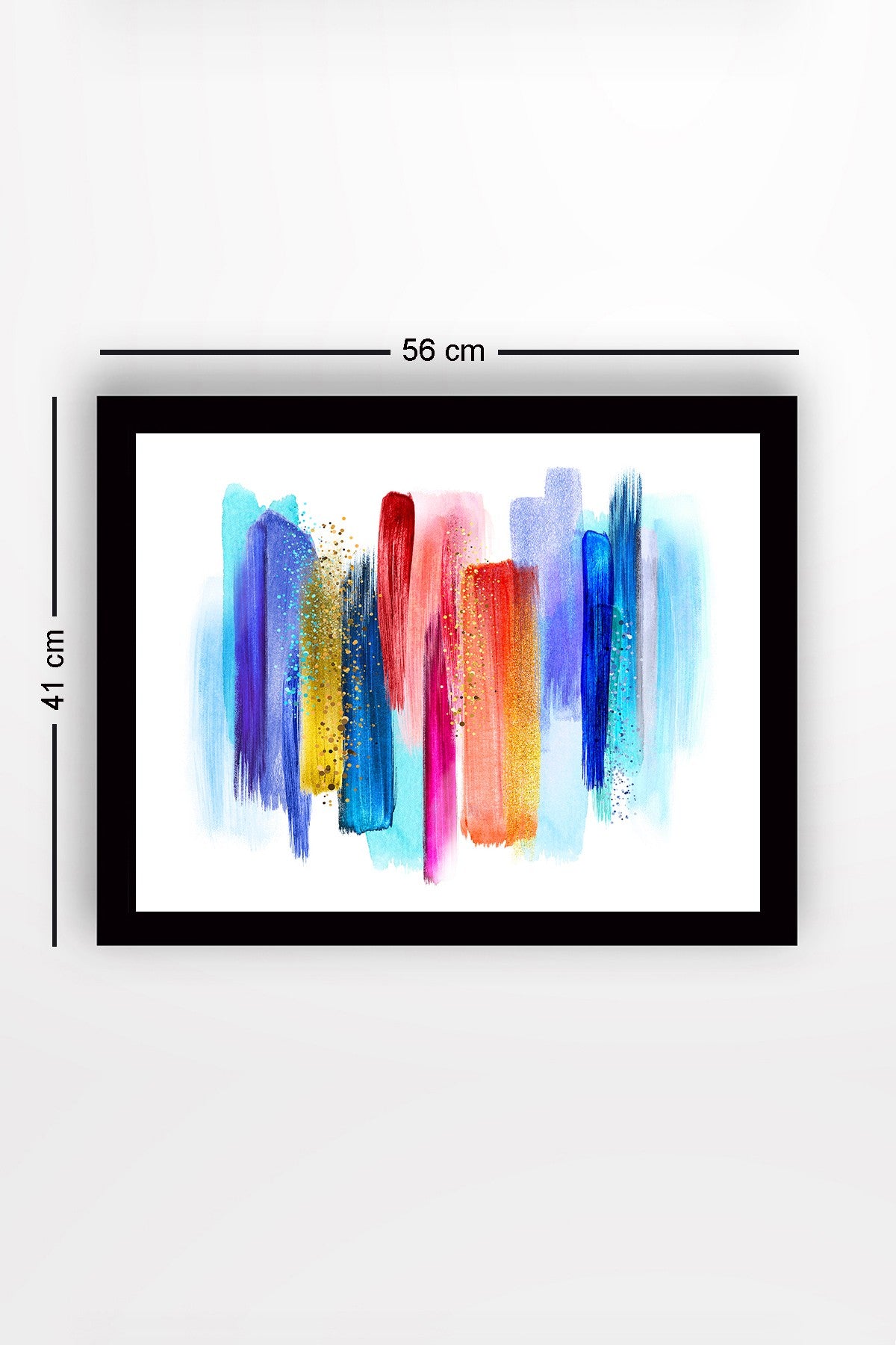 Pintura decorativa elegante emoldurada em MDF, 41 x 56 cm | Obra de arte 100% MDF com moldura de madeira de 3 cm | Perfeita para decoração de casa e interiores modernos