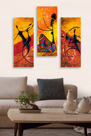 Conjunto de pinturas decorativas elegantes em MDF (3 peças), 20 x 50 cm cada | 100% MDF, 3 mm de espessura | Perfeito para decoração de casa e estética moderna, tamanho total: 70 x 50 cm