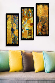 Pintura Decorativa em MDF (3 peças) – 20 x 50 cm cada – 100% MDF