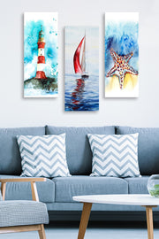 Conjunto de pinturas decorativas em MDF – 20 x 50 cm cada – 100% MDF