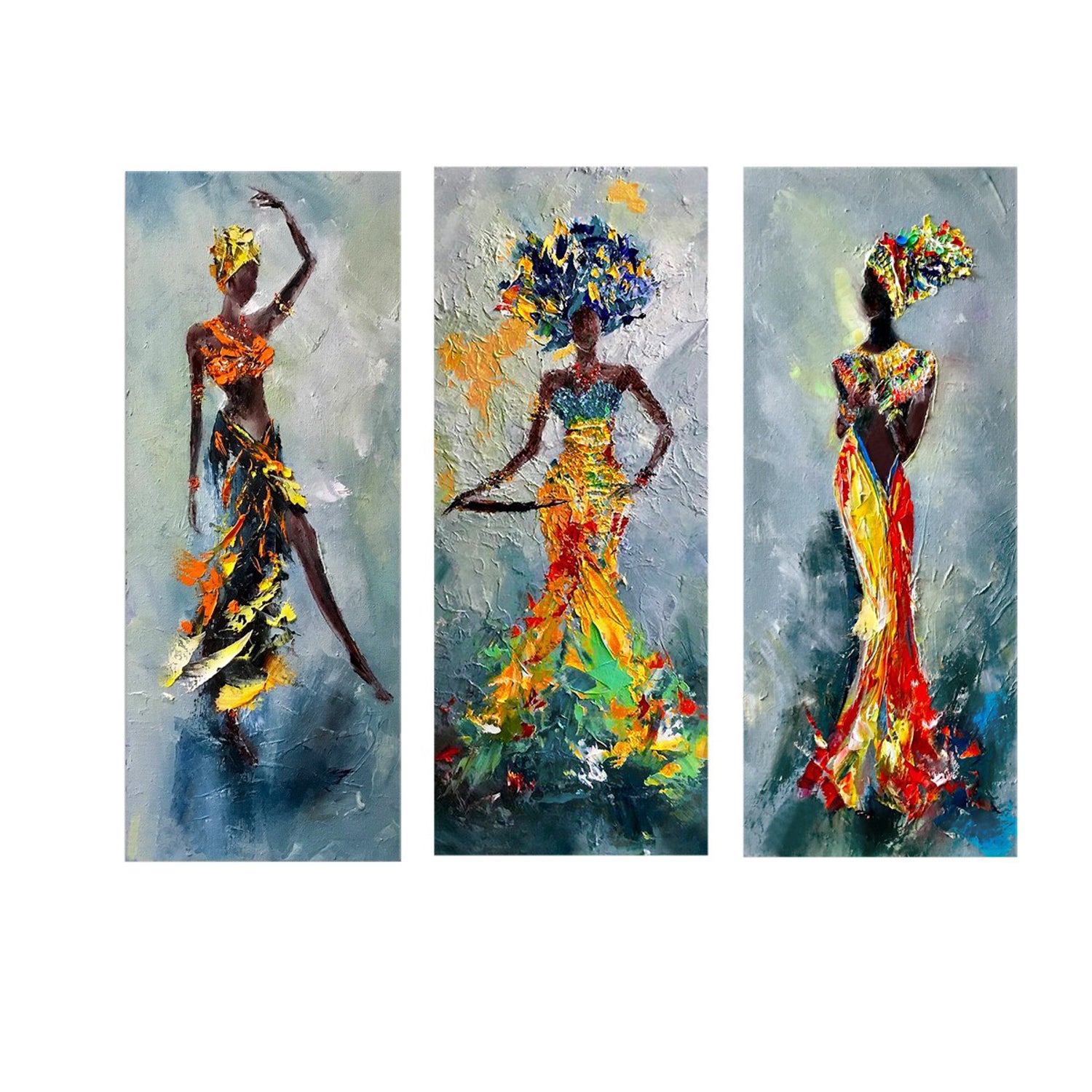 Conjunto de pinturas decorativas em MDF – 20 x 50 cm cada – 100% MDF