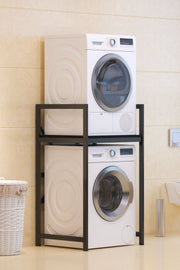 Armário para Máquina de Lavar – 70 cm x 116 cm x 60 cm – Preto – Metal