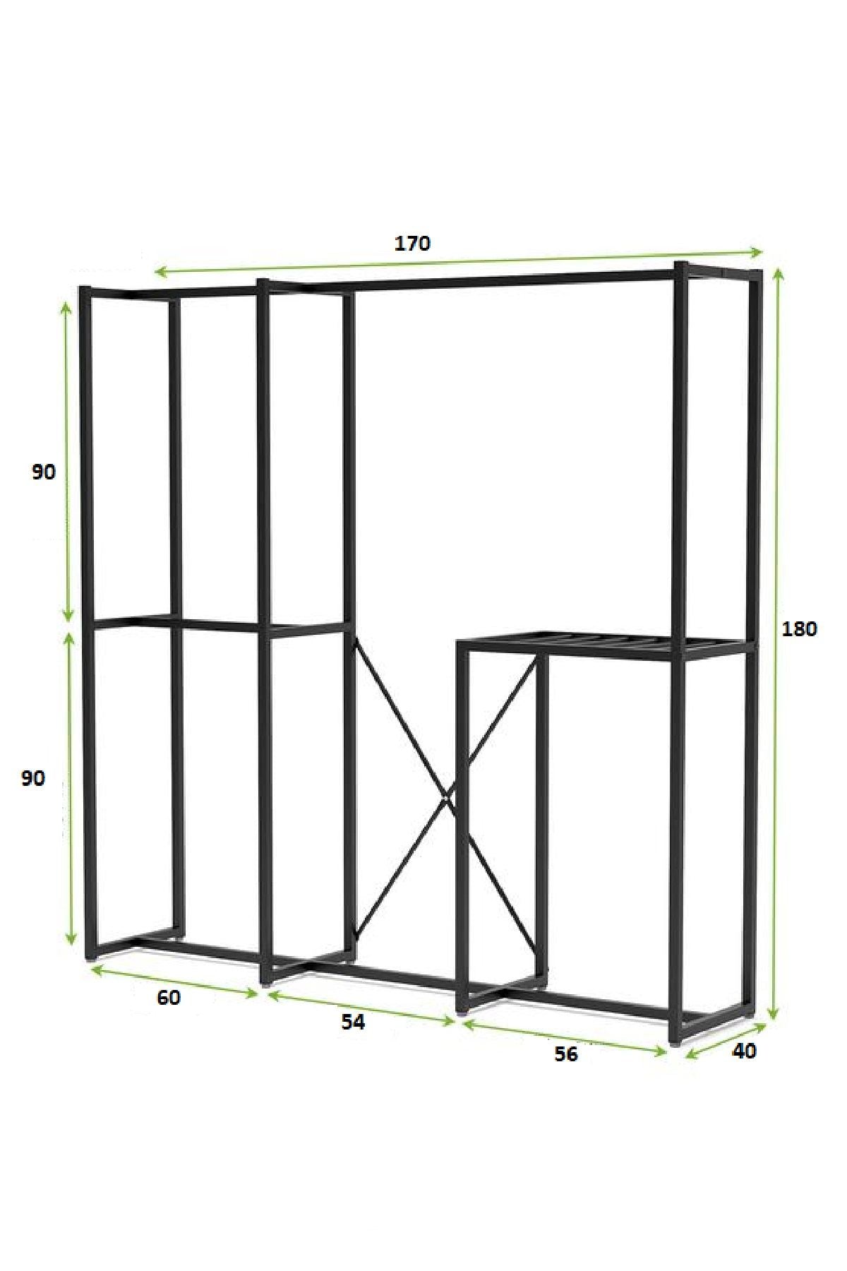 Cabide de metal-B161-Preto