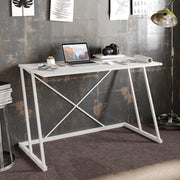 Secretária de Estudo/Escritório Escandinava, Branca, 120 x 75 x 75 cm | Painel de Partículas 100% Revestido em Melamina, 18 mm de Espessura, Pernas de Metal Resistente | Elegante e Funcional para Escritório em Casa