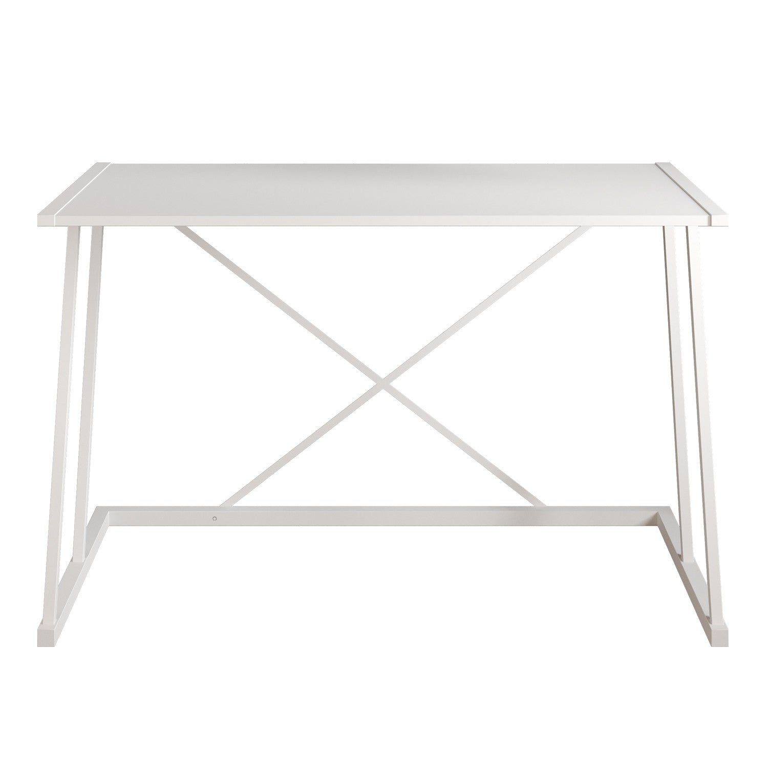 Secretária de Estudo/Escritório Escandinava, Branca, 120 x 75 x 75 cm | Painel de Partículas 100% Revestido em Melamina, 18 mm de Espessura, Pernas de Metal Resistente | Elegante e Funcional para Escritório em Casa