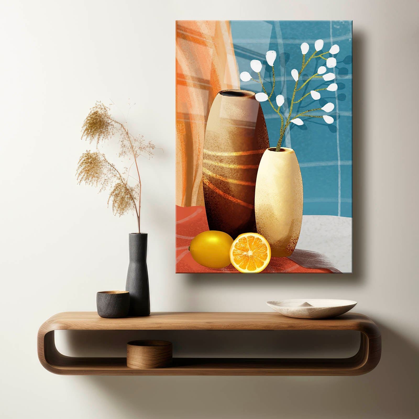 Quadro Decorativo em Vidro Temperado 30x40 cm – Multicolor, Impressão UV, 4 mm