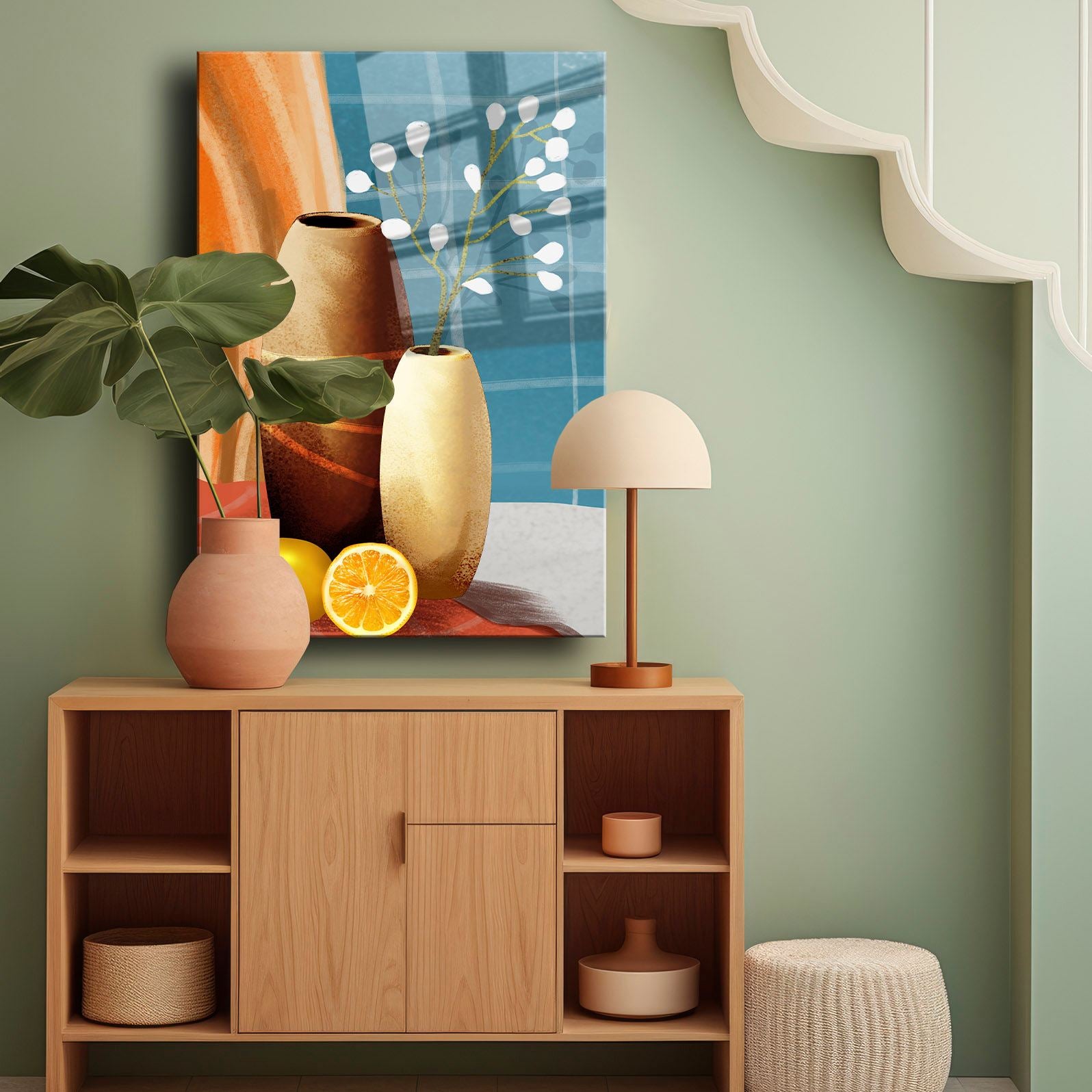 Quadro Decorativo em Vidro Temperado 30x40 cm – Multicolor, Impressão UV, 4 mm