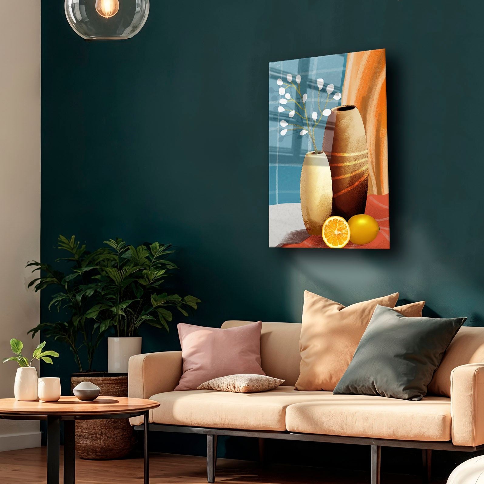 Quadro Decorativo em Vidro Temperado 30x40 cm – Multicolor, Impressão UV, 4 mm