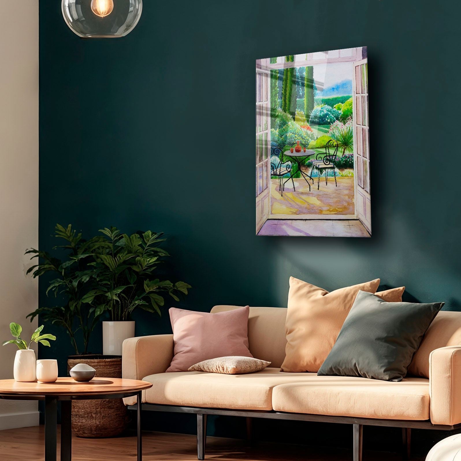 Quadro Decorativo em Vidro Temperado 4 mm (35 x 50 cm), Multicolor, Impressão UV – Camtbl-031